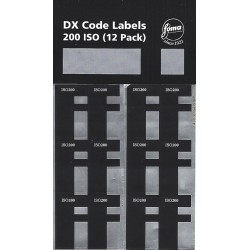 Pochette de 12 étiquettes code DX 200 ISO