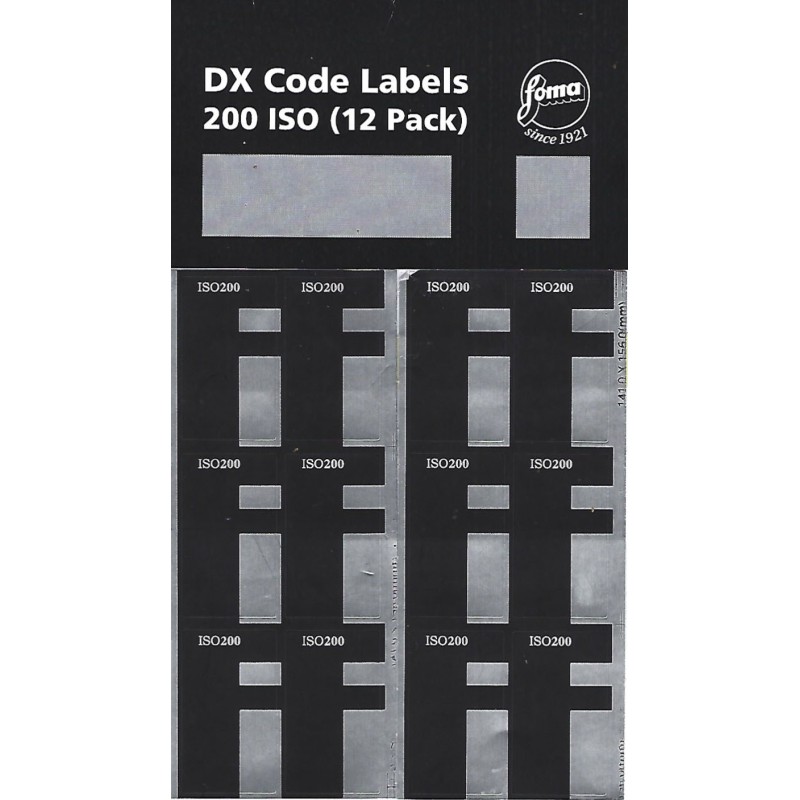 Pochette de 12 étiquettes code DX 400 ISO
